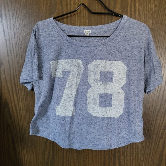 Vintage Style 70s I LOVE H81 78 Oversized Crop Top Size Small Forever 21 - Picture 1 of 12